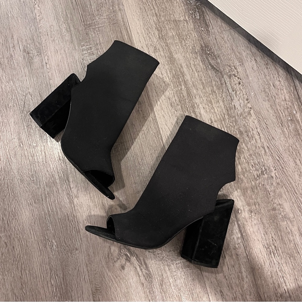 Steve madden open toe bootie heels